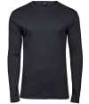 T530 530 Tee Jays Long Sleeve Interlock T-Shirt Dark Grey colour image